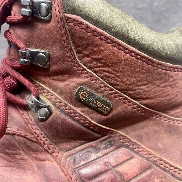 TEVA Riva Peak Mid eVent Hiking Waterproof Boots Red Leather Waterproof Womens 9 - Picture 9 of 10